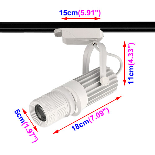 Lámpara de riel de iluminación de pista tipo L LED, lámpara de techo, abertura ajustable - Imagen 33 de 37