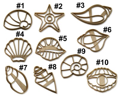 Muscheln Pearl Biscuit stamp / cookie cutter Plätzchen Ausstechform Keksausstech