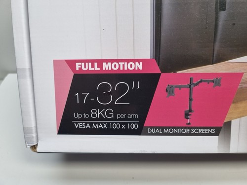 Cordtech Full Motion Dual Monitor Bracket For Desk + 70 Piece - New - Picture 4 of 10
