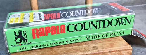 Vtg Rapala Countdown 4 3/8" CD-11S Sinking Silver Minnow Balsa New w Box - Picture 5 of 7