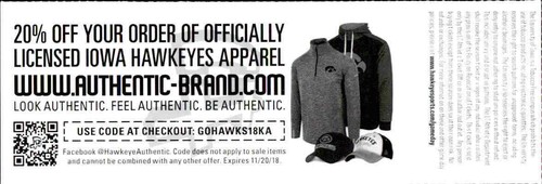 11/10/18 Iowa Hawkeyes Football Northwestern Wildcats Full Ticket Nate Stanley - Picture 2 of 2