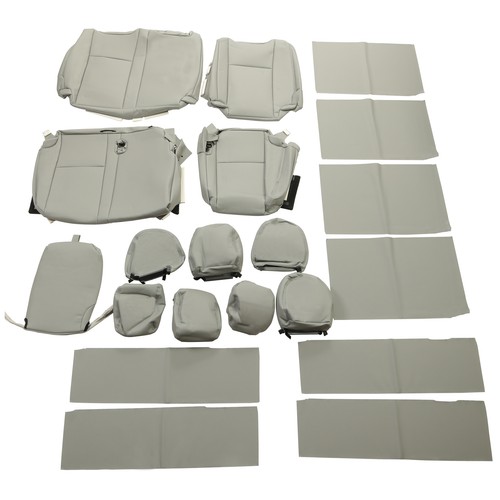 Full Set Seat Covers For Toyota Highlander 14-19 Grey Synthetic Leather - Picture 4 of 15