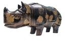 Handcrafted Wooden Rino Decorative Showpiece with Traditional Touch