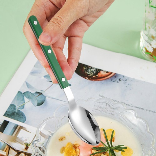 Modern Silverware Set Set of 4 French Silverware Teaspoon Fork Spoon designer - Picture 3 of 6