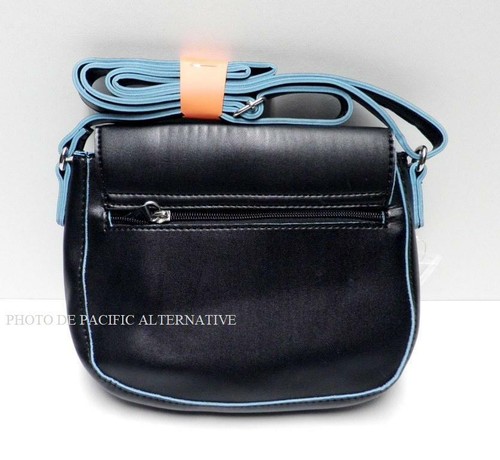 Petit sac a main bandouliere noir DAVID JONES pour femme besace handbag NEUF #1 - Picture 2 of 4