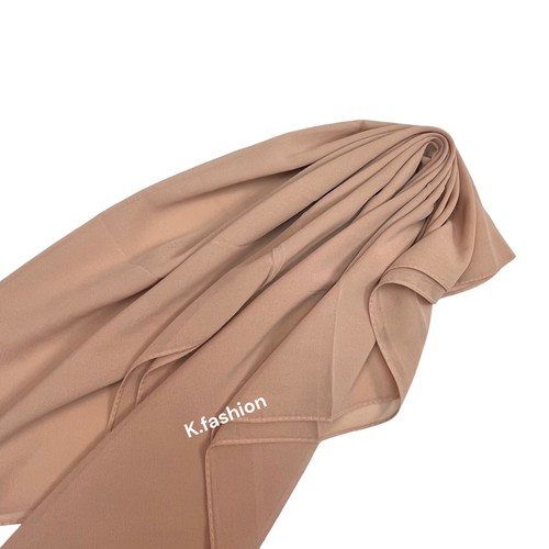 Sciarpa hijab chiffon semplice di alta qualità scialle morbida Georgette Dubai elegante - Foto 85 di 125