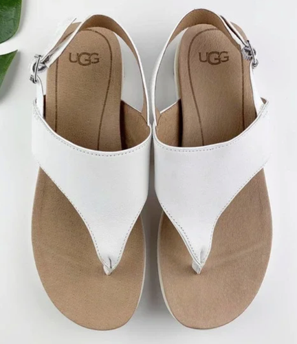 SANDALIA BLANCA UGG ALESSIA para mujer 7,5 CUERO 1107887 - Imagen 3 de 12
