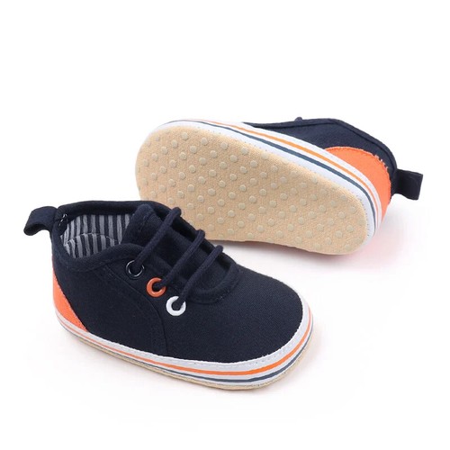 Baby Shoes Canvas Classic Sneakers Boys Girls Infant Soft Sole Anti-slip 0-18M - Picture 16 of 23