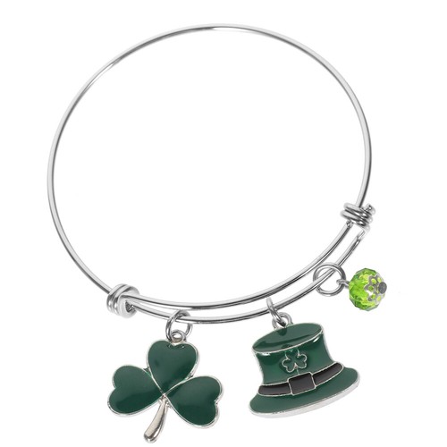 Kleeblatt-Armband, St. Patrick's Day-Armband, irisches Armband, verstellbares - Bild 9 von 12