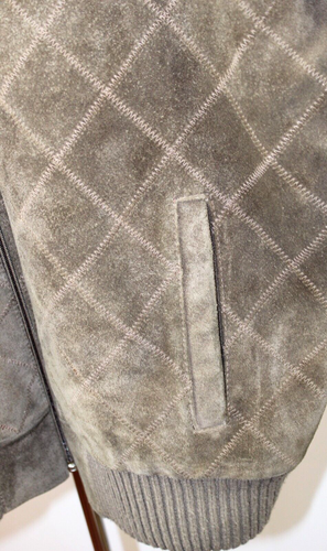 Maglione maglia vintage Caribou Bay uomo XL vera pelle foderato zip 100% acrilico Pocks - Foto 3 di 4