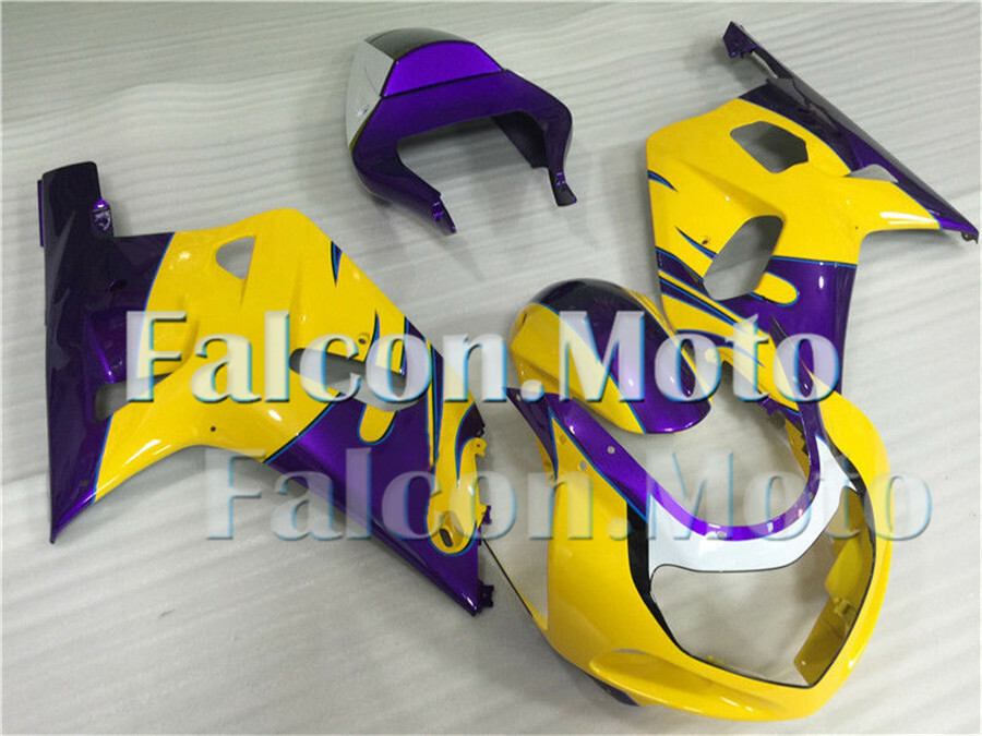 White Purple Yellow Fairing Fit for GSXR 600 750 K1 2001-2003 Plastics Injection image