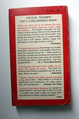 Tropic of Capricorn by Henry Miller; Grove Press, 1st U.S. Paperback Ed, 1961 - Picture 2 of 8