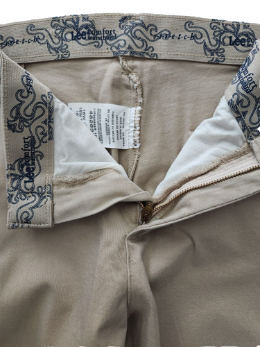 Lee Comfort Fit Khaki Pants 16W Petite Length Stretch Waistband Straight Leg  - Picture 2 of 11