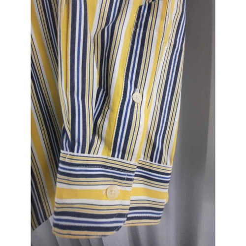 Chaps mens yellow blue striped shirt - Picture 6 of 9
