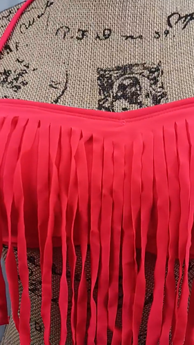 Nuevo Roxy Swim Fringe Bandeau Bikini Top Traje de Baño Naranja Neón Talla Pequeña - Vídeo 1 de 1