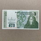 Ireland Republic, 1 pound, 1989 Queen Medb Irish Banknote. World Currency. Note.