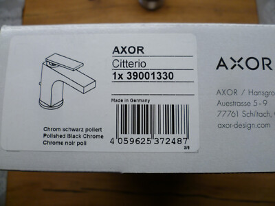 Hansgrohe Axor Citterio 90 Waschtischmischer 39001330 Chrom-schwarz-poliert