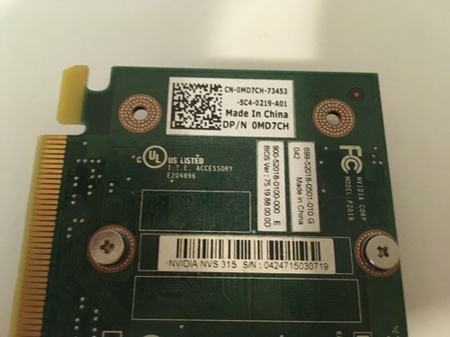 MD7CH DELL NVIDIA QUADRO NVS315 1GB PCIE X16 GRAPHICS CARD - Picture 2 of 3