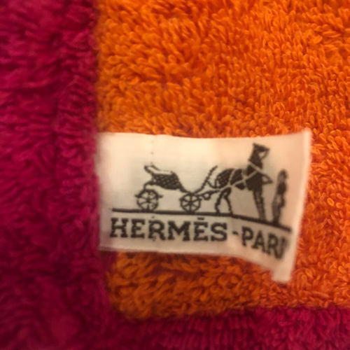 HERMES Paris Algodón Toalla de Playa Alfombra de Baño Toalla Reloj Patrón Rosa 150 x 91 cm - Imagen 4 de 6