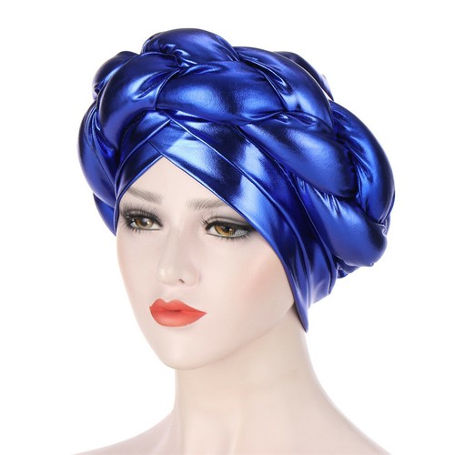 New Braid Turban Head Wrap African Women Cap Hijab Bonnet Hat Auto Gele Headtie - Picture 19 of 282
