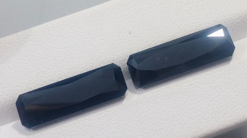 16.4 Carat Natural Cut Black Color Pair Tourmaline Loose Gemstone From Pakistan - Picture 2 of 9