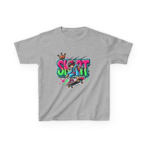 Skate Style Kids Tee - Trendy Graphic T-Shirt for Boys, Girls, Fun Streetwear - Picture 26 of 49