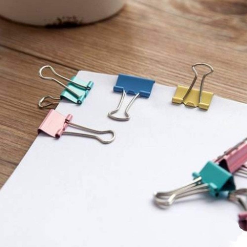 (Pack de 60) Bulldog Clips Plegables Carpetas 19mm Color Oficina Escuela Maestro - Imagen 16 de 19