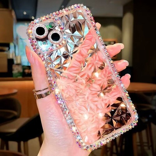 Bling Glitter Crystal Diamond Case Cover For iPhone 16 Pro Max 15 14 13 12 8 SE - Picture 1 of 19