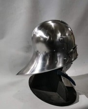 Steel Medieval German Sallet Helmet 20 Gauge Larp Stylish Armor Replica Handmade