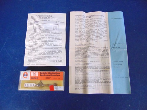 Osram HBO 200W Super Pressure Mercury Lamp ~ NEW! ~ FREE SHIP - R611z