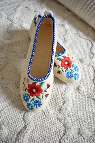 Cremefarbene Wollballerinas - Bild 7 von 10