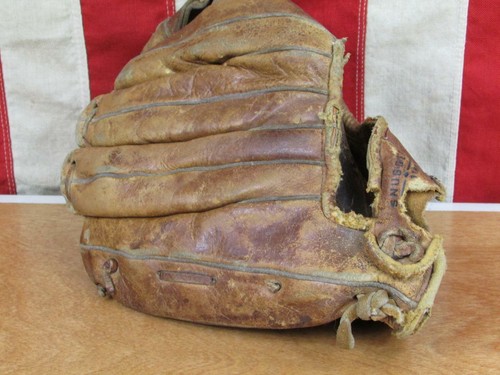 Vintage 1950s Rawlings Leather Baseball Glove Mitt Lew Burdette Personal Model - Picture 6 of 6