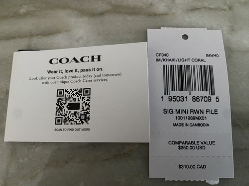 *COACH* ~ Signature Mini Rowan Aktentasche ~ IM/KHAKI/LIGHT CORAL ~ CF340 - Bild 6 von 8