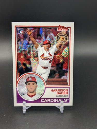Harrison Bader 2018 Topps Chrome 1983 Mojo Refractor #31