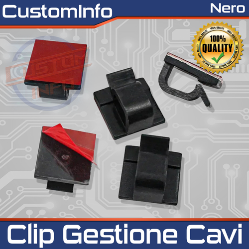 Organizzatore Fermacavi Adesivi 20/30/50pz – Morsetti Acrilico per Gestione Cavi - Imagen 11 de 12