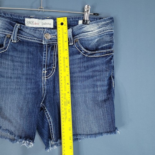 Pantalones cortos de mezclilla para mujer BKE azul talla 29 - Imagen 3 de 11
