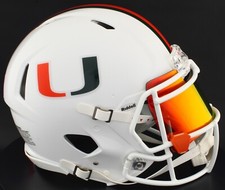 MIAMI HURRICANES NCAA Riddell Speed Full Size AUTHENTIC Football Helmet