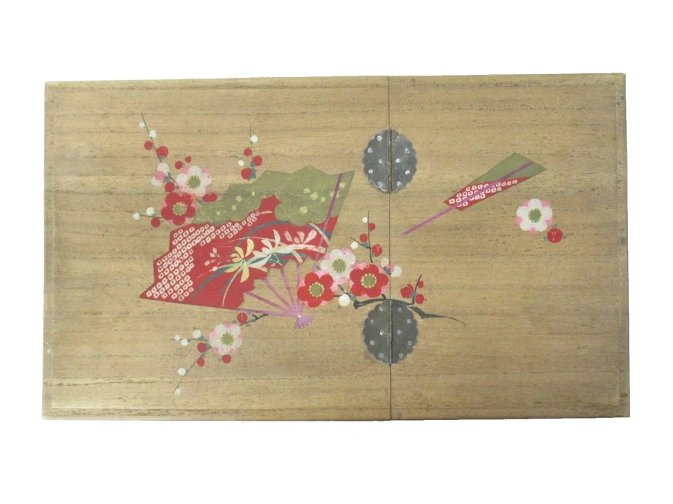 Caja de costura Haribako madera paulownia antigua japonesa vintage Foto 4 de 4