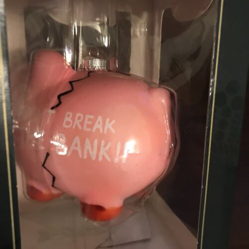 Piggy Bank By Inspirations Don’t Break The Bank Christmas Ornament New In Box - Picture 5 of 10