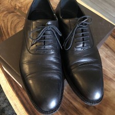 GUCCI 'Cork' Men's Black Leather Oxford Dress Shoes N4043 Size 9,5