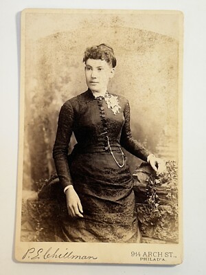 Photograph CDV Beautiful Woman Dress Philadelphia, PA Cabinet Card | eBay