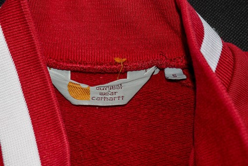 Carhartt Vintage Script Baseball Jacket Jacke Distressed College Bomber Rot S - Bild 5 von 14