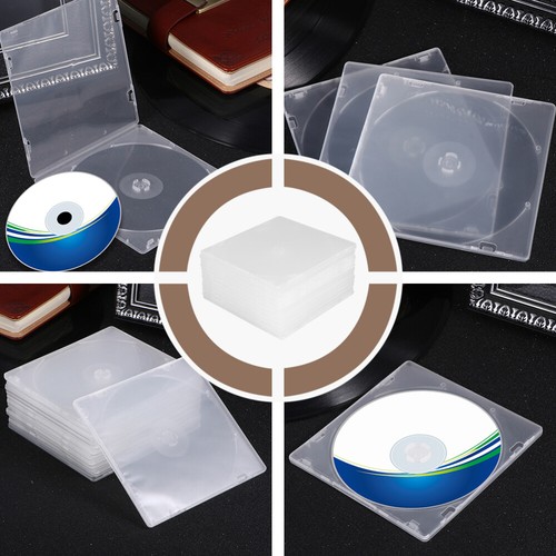 25 Pcs Ultrathin DVD Case Transparent CD Package Boîte de rangement portable CD - Photo 9/12