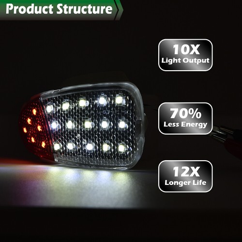 2x LED Panel Door Interior Courtesy Light Lamp Fit For 1997-2003 Ford F150 F250 - Picture 5 of 9