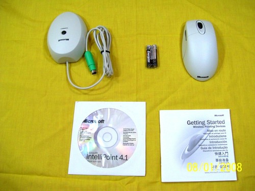 MICROSOFT WIRELESS WHEEL MOUSE PS2 RETAIL BOX COLLECTORS TRACKBALL RECEIVER PS/2 - Bild 4 von 9