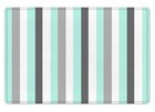 Grey and White Abstract Blue Striped Bath Mat Kitchen Floor Rugs 24x16 Inch
