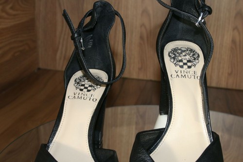 Vince Camuto Damen 6,5 M Leder Blockabsatz Sandalen Wesher Schwarz EU37 GENIAL! - Bild 3 von 11