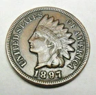 1897 P Indian Head Cent Penny  AVE CIRCULATED  **FREE SHIPPING**