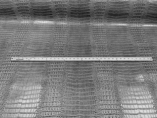 Tapicería de cuero falso Gator, tela de textura de piel sintética de cocodrilo 3D por yarda - Imagen 15 de 40