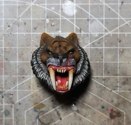 9in Xesray Studios Fit Head Combatants Fight For Glor B Ver Tiger No Figure - Picture 3 of 3